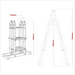 Sealey Aluminium Multipurpose Ladder EN 131 Adjustable Height AFPL2 Sealey - Town Tools 