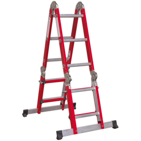 Sealey Aluminium Multipurpose Ladder EN 131 Adjustable Height AFPL2 Sealey - Town Tools 