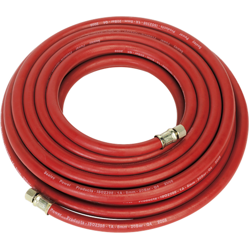 Sealey Air Hose 10m x8mm with 1/4"BSP Unions AHC10 Sealey - Town Tools 