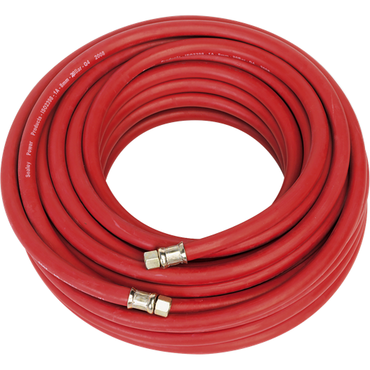 Sealey Air Hose 20m x8mm with 1/4"BSP Unions AHC20 Sealey - Town Tools 