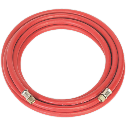 Sealey Air Hose 5m x8mm with 1/4"BSP Unions AHC5 Sealey - Town Tools 