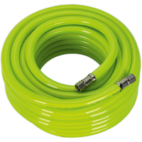 Sealey Air Hose High-Visibility 15m x10mm with 1/4"BSP Unions AHFC1538