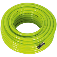 Sealey Air Hose High-Visibility 20m x8mm with 1/4"BSP Unions AHFC20