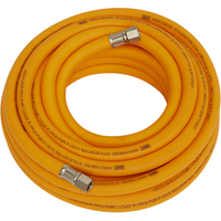 Sealey Air Hose 10m x10mm Hybrid High-Visibility with 1/4"BSP Unions AHHC1038
