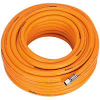 Sealey Air Hose 20m x8mm Hybrid High-Visibility with 1/4"BSP Unions AHHC20