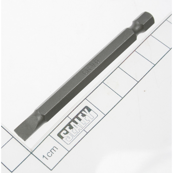 Sealey Slotted bit sl6 x 75mml 1/4"dr