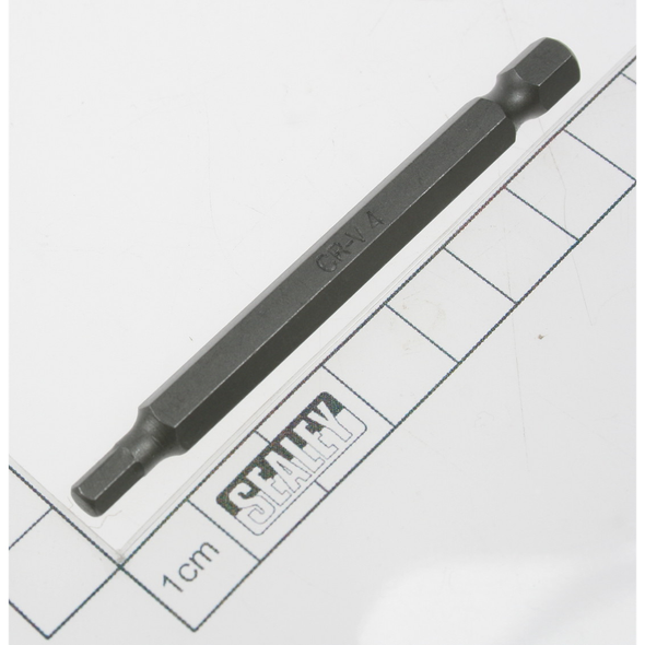 Sealey Hex bit h4 x 75mml 1/4"dr