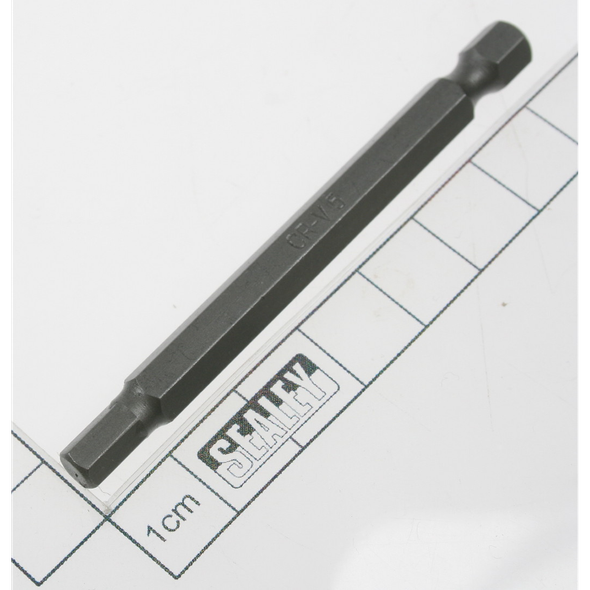 Sealey Hex bit h5 x 75mml 1/4"dr