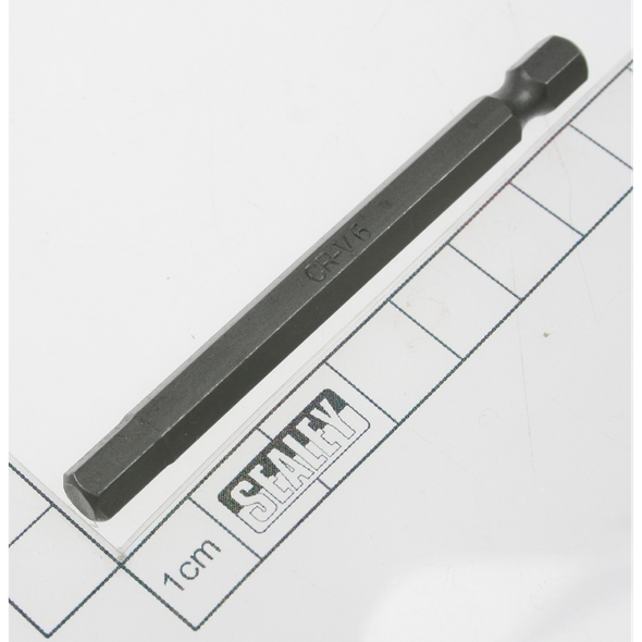 Sealey Hex bit h6 x 75mml 1/4"dr