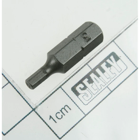 Sealey Hex bit 3 x 25mm short 1/4"dr