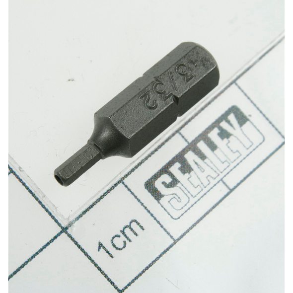 Sealey Security bit h3/32 x 25mm short 1/4"dr