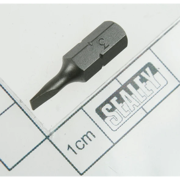 Sealey Slotted bit 3 x 25mm short 1/4"dr