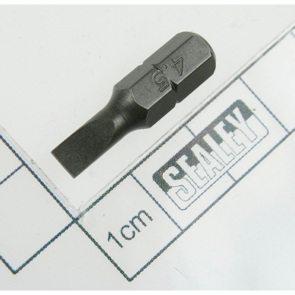 Sealey Slotted bit 4.5 x 25mm short 1/4"dr
