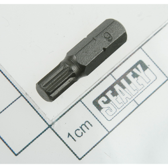 Sealey Spline bit m6 x 25mm short 1/4"dr