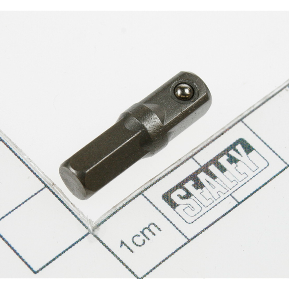 Sealey 1/4"msq.x 1/4"m hex adaptor