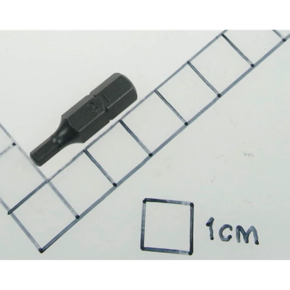 Sealey Hex bit 1/8" x 25mm short 1/4" drive