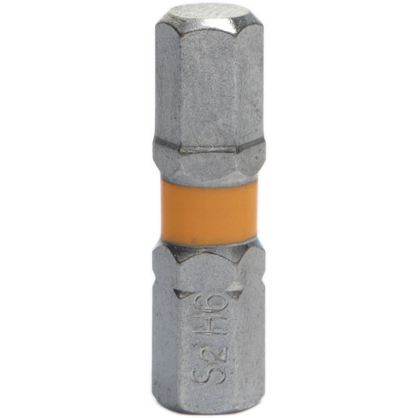 Sealey Hex Bit H6 25mml (Amber)