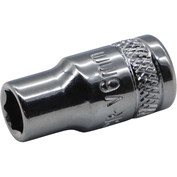 Sealey 1/4"Dr Socket 6mm 25mmL (Knurled Ring)