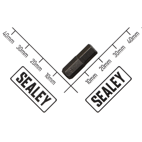 Sealey 1/4"Dr Low Profile Hex Bit 6mm