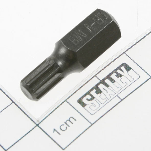 Sealey Xzn bit m08,short:10mm shank (spline)
