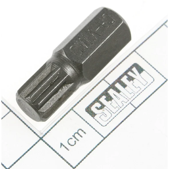 Sealey Xzn bit m10,short:10mm shank (spline)