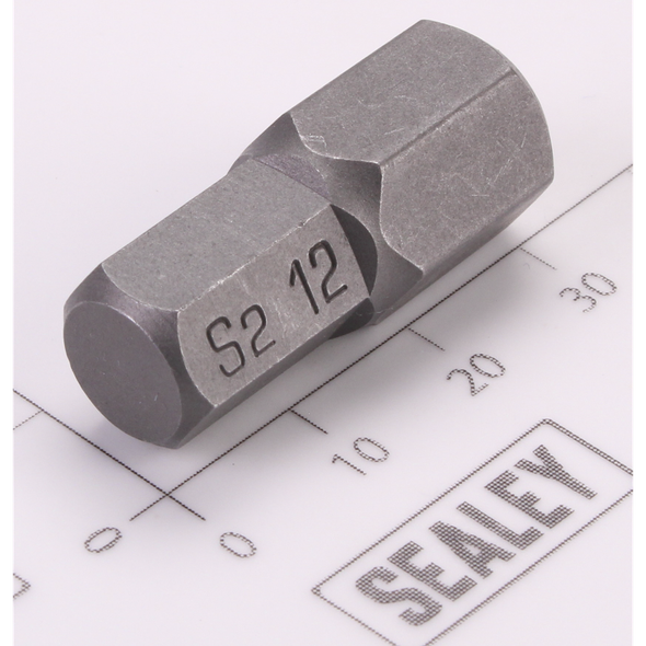 Sealey Hex Bit; 12mm x 30mm 'Platinum Series'