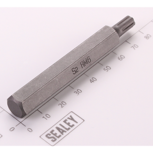 Sealey Ribe Bit; M6 x 75mm 'Platinum Series'