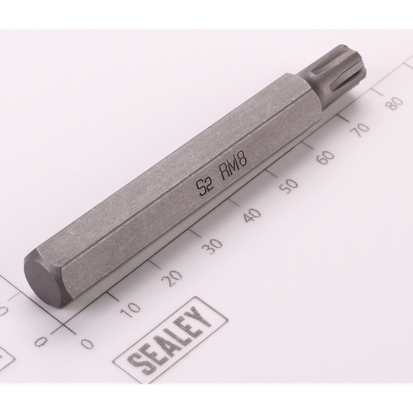 Sealey Ribe Bit; M8 x 75mm 'Platinum Series