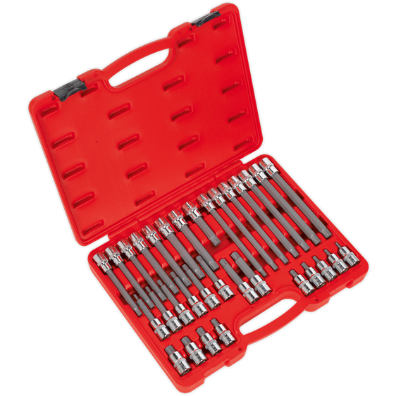 Sealey Ribe Socket Bit Set 32pc 1/2"Sq Drive AK2198