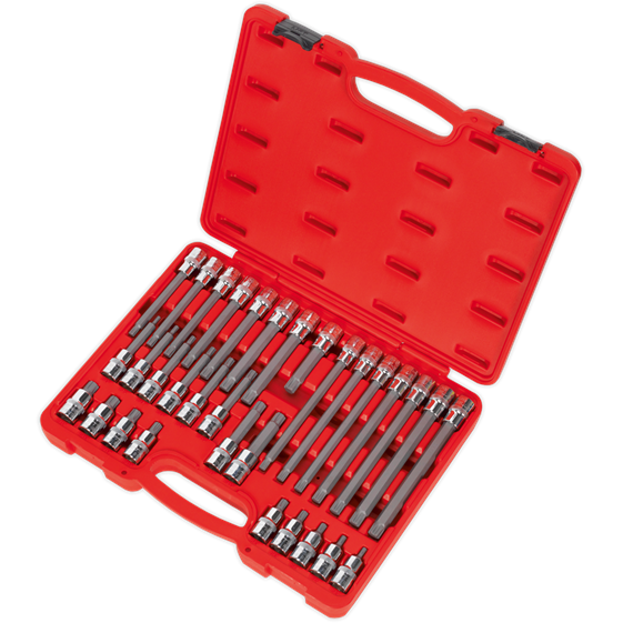 Sealey Ribe Socket Bit Set 32pc 1/2"Sq Drive AK2198 Sealey - Town Tools 