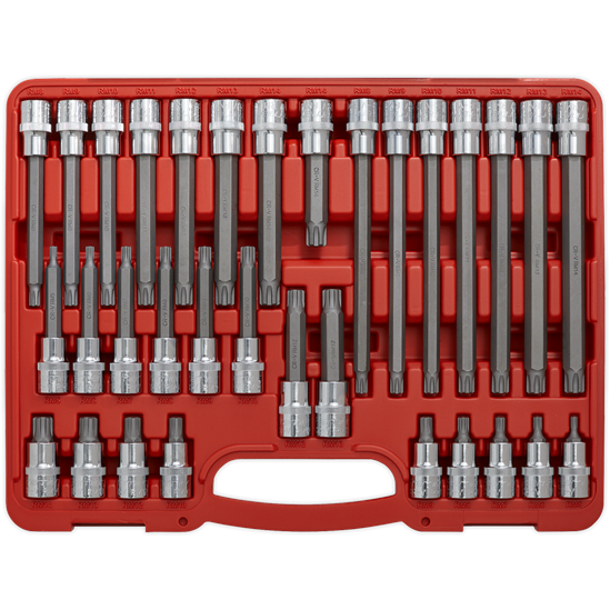 Sealey Ribe Socket Bit Set 32pc 1/2"Sq Drive AK2198