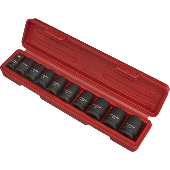 Sealey Impact TRX-Star* Female Socket Set 10pc 1/2"Sq Drive AK2301 Sealey - Town Tools 