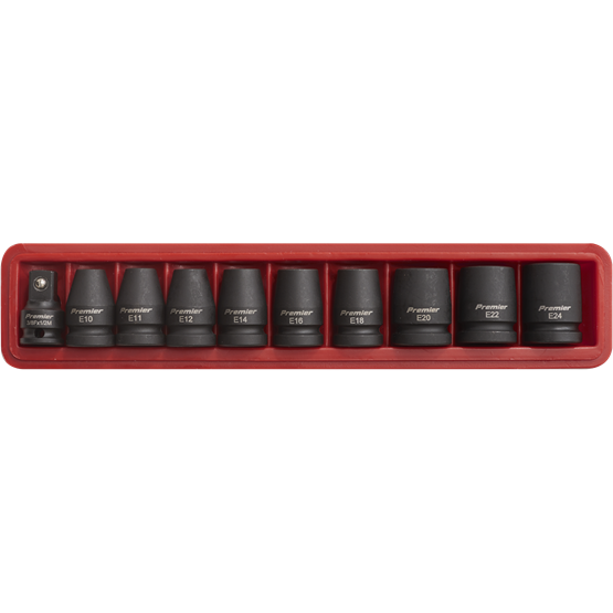 Sealey Impact TRX-Star* Female Socket Set 10pc 1/2"Sq Drive AK2301 Sealey - Town Tools 