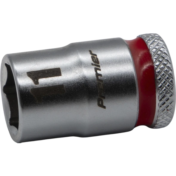 Sealey 3/8"Dr Walldrive Socket 11mm (Red Coded Ring)
