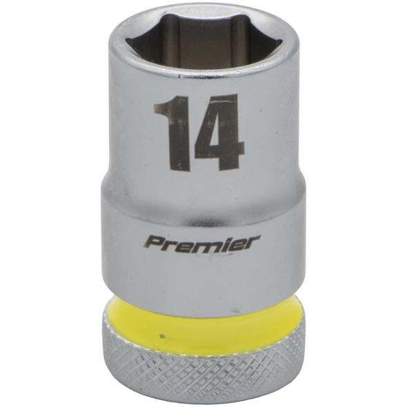 Sealey 1/2"Dr Walldrive Socket 14mm (Yellow Coded Ring)