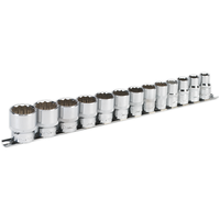Sealey Socket Set 13pc 1/2"Sq Drive 12pt WallDrive Imperial AK2674