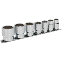 Sealey Socket Set 7pc 3/8"Sq Drive Whitworth AK2676