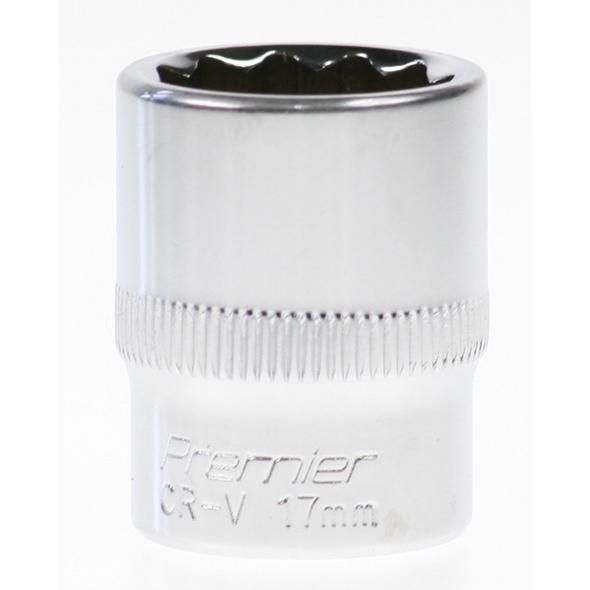 Sealey Socket 3/8"dr 17mm(12pt)