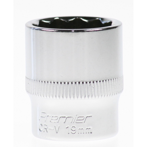 Sealey Socket 3/8"dr 19mm(12pt)