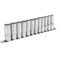 Sealey Socket Set 12pc 3/8"Sq Drive 12pt Deep WallDrive Metric AK2683