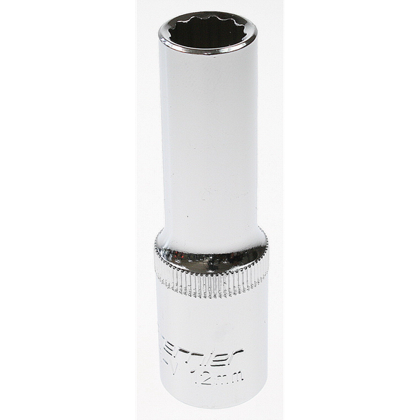 Sealey Socket 1/2"sq dr 12mm deep (12pt)