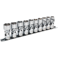 Sealey Universal Joint Socket Set 10pc 3/8"Sq Drive 6pt WallDrive Metric AK2710