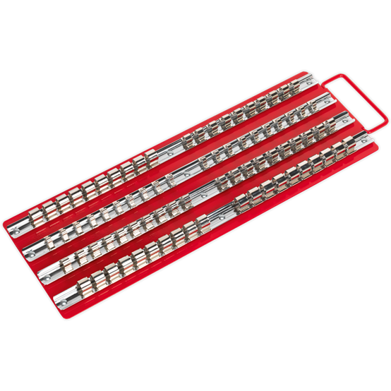 Sealey Socket Rail Tray Red 1/4" 3/8" & 1/2"Sq Drive AK271 Sealey - Town Tools 