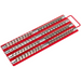 Sealey Socket Rail Tray Red 1/4" 3/8" & 1/2"Sq Drive AK271 Sealey - Town Tools 