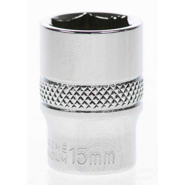Sealey Socket 3/8"dr 15mm 'total lok-on' (6pt)