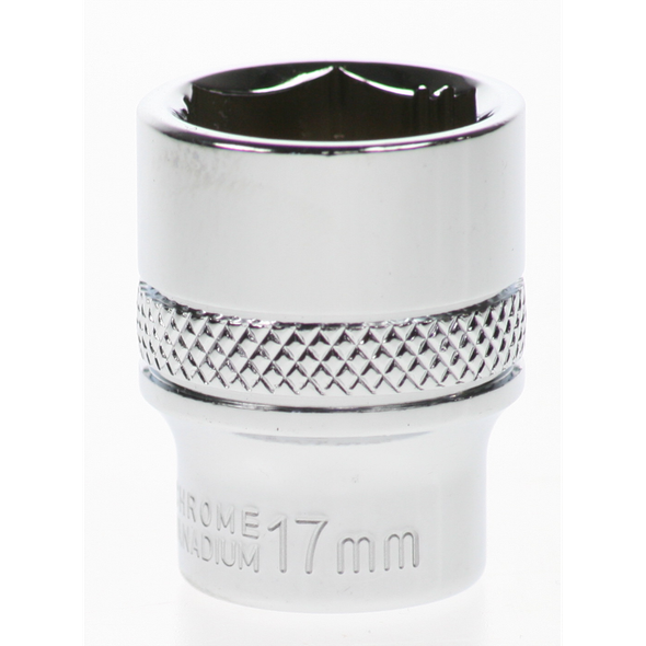 Sealey Socket 3/8"dr 17mm 'total lok-on' (6pt)