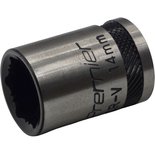 Sealey Socket 3/8"Dr 14mm 'Total Lock-On' (6pt) 'Black Series'