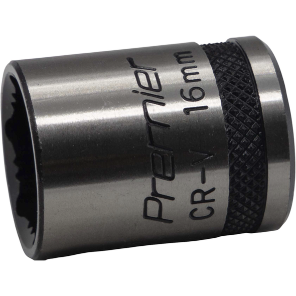 Sealey Socket 3/8"Dr 16mm 'Total Lock-On' (6pt) 'Black Series'