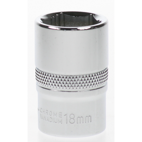Sealey Socket 1/2"dr 18mm 'total lok-on' (6pt)