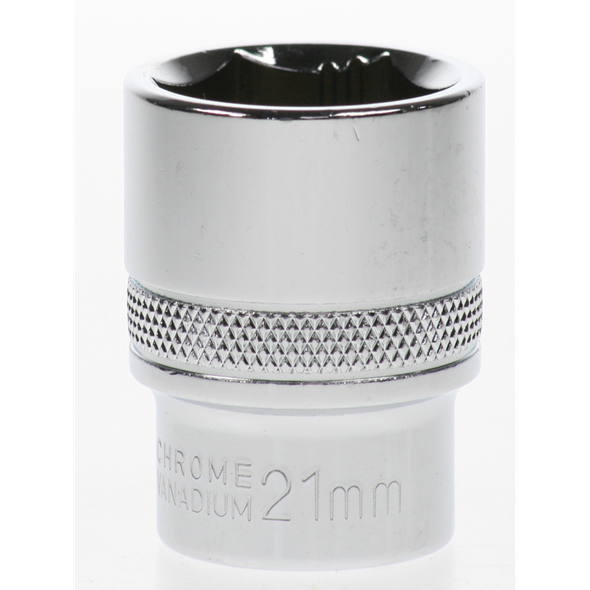 Sealey Socket 1/2"dr 21mm 'total lok-on' (6pt)